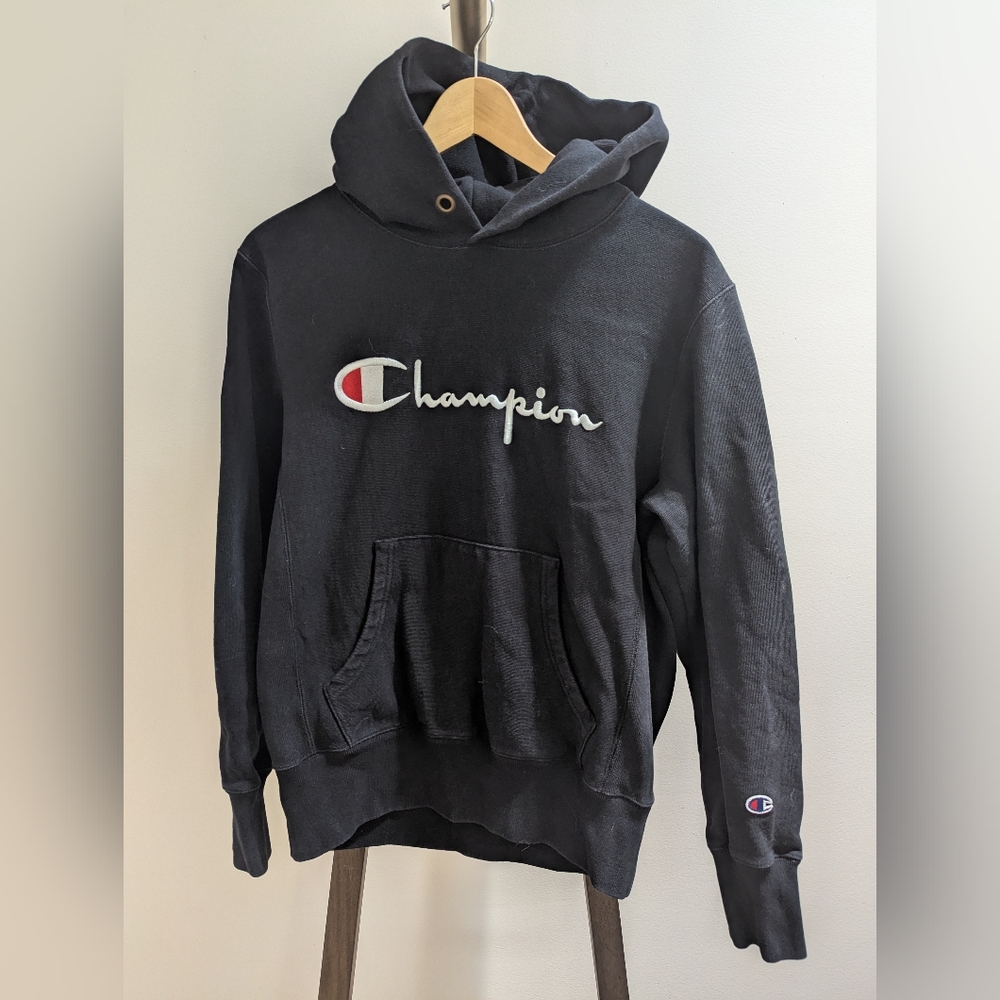Heavy Duty Black Champion Sweatshirt